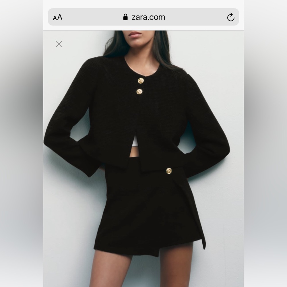 Zara matching skort and jacket set